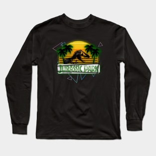 Jurassic Logo Retro 80's Neon Style Long Sleeve T-Shirt